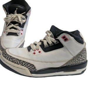 Air Jordan 3 Retro BG 398614-123 White Youth Size 6Y / 7.5 Women's